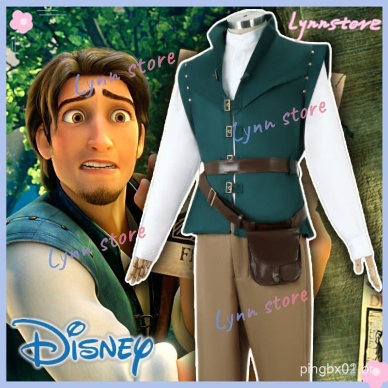 Fantasia de Cosplay da Rapunzel para Adultos e Crianças, Uniforme do Flynn Rider, Fantasias de Anime para Festa de Hallo