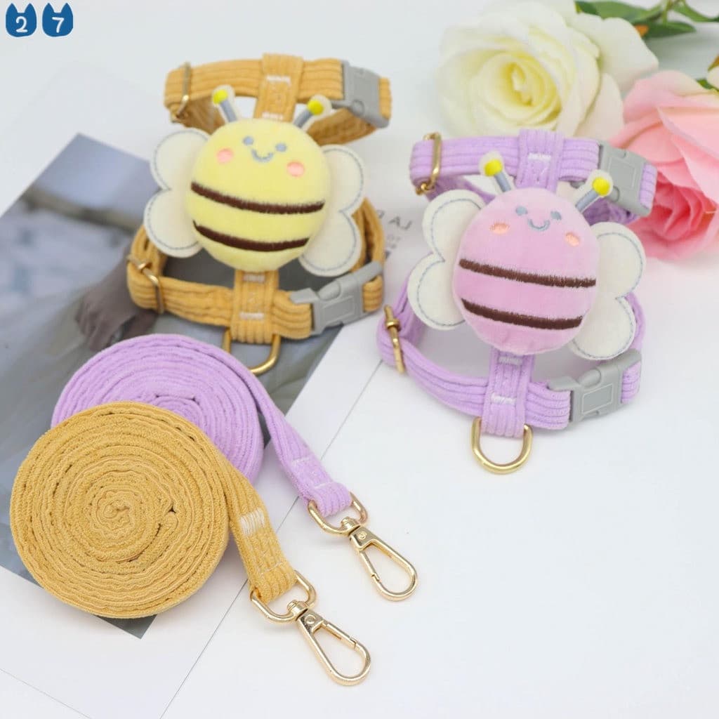 『 27Pets 』 Cartoon Bee Cute Pet Corda De Reboque Para Animais De Estimação