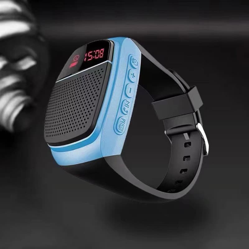 Correndo alto-falante portátil Mini estéreo pulso Bluetooth alto-falante relógio ao ar livre leitor de cartão à prova dw