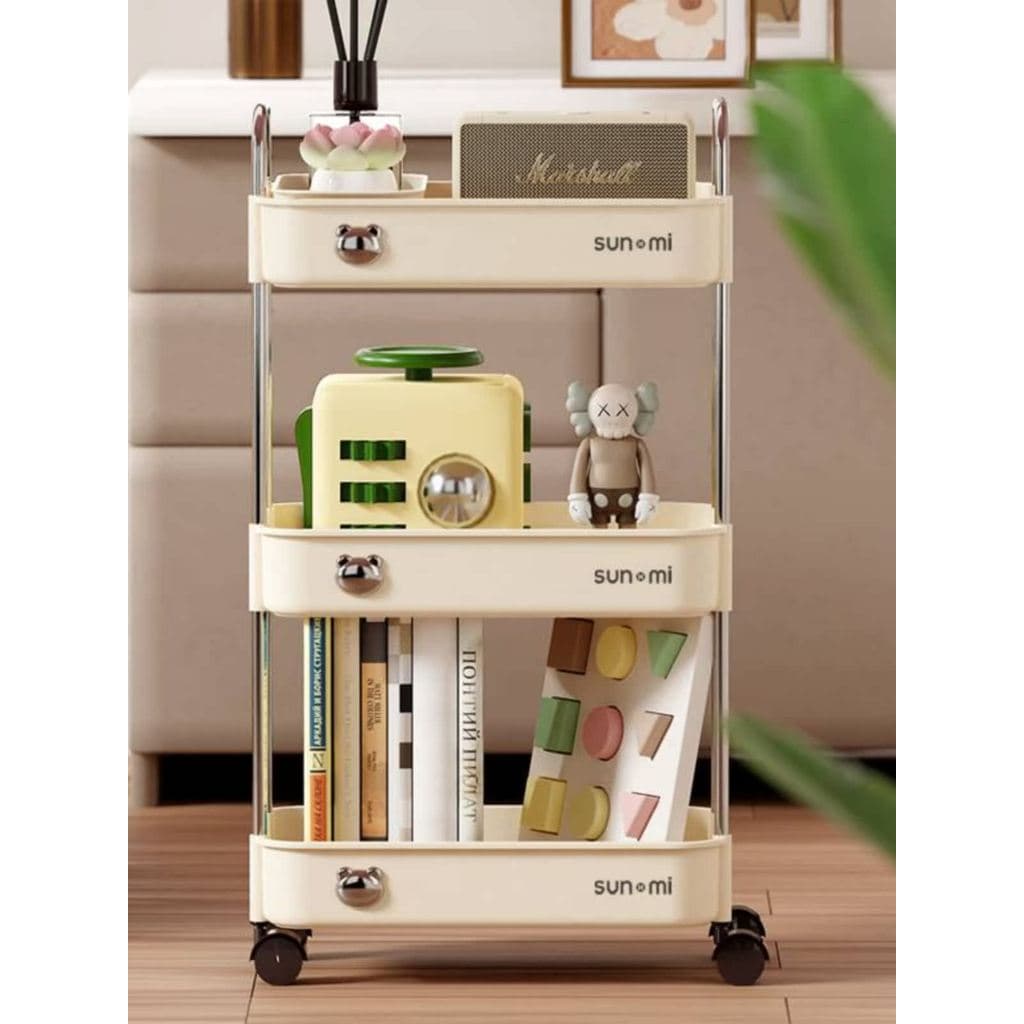 Prateleira para livros, carrinho, chão, multicamadas, estante doméstica, removível, com rodas, lanches, armazenamento