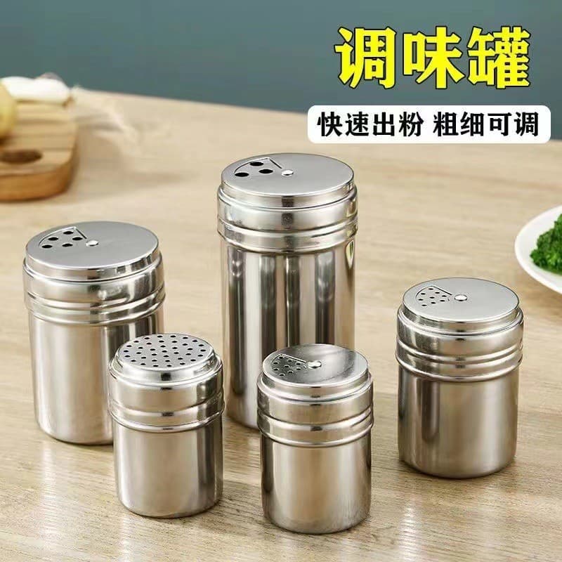 Pote de temperos em aço inoxidável, pote dispensador comercial, garrafa de temperos de grande capacidade para cozinha, g