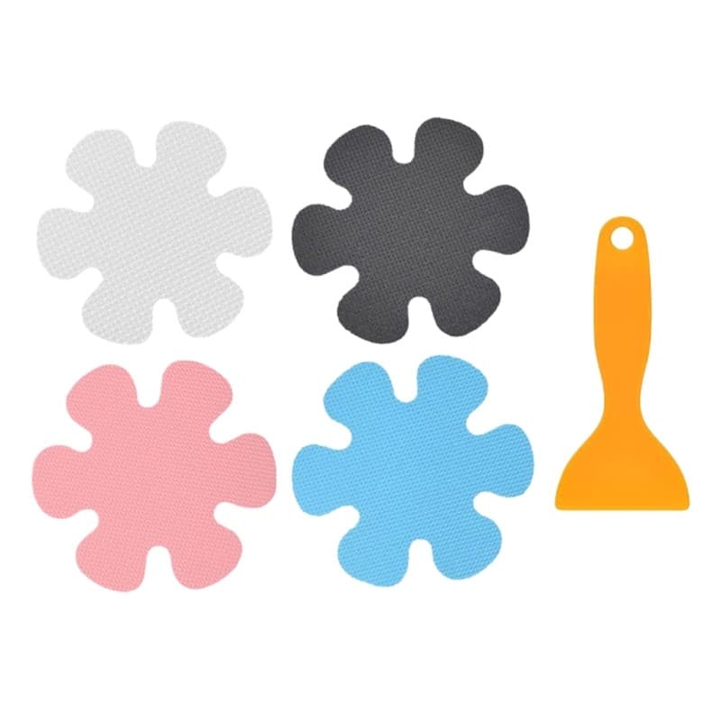 Tyge * Banheiro Wet Zone Flower Grip 20pcs Adesivo De Piso Para Uso Em Banheira De Azulejo De Chuveiro