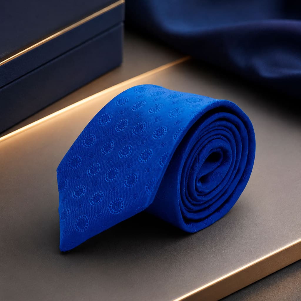 Gravata Semi Slim Azul Royal Premium