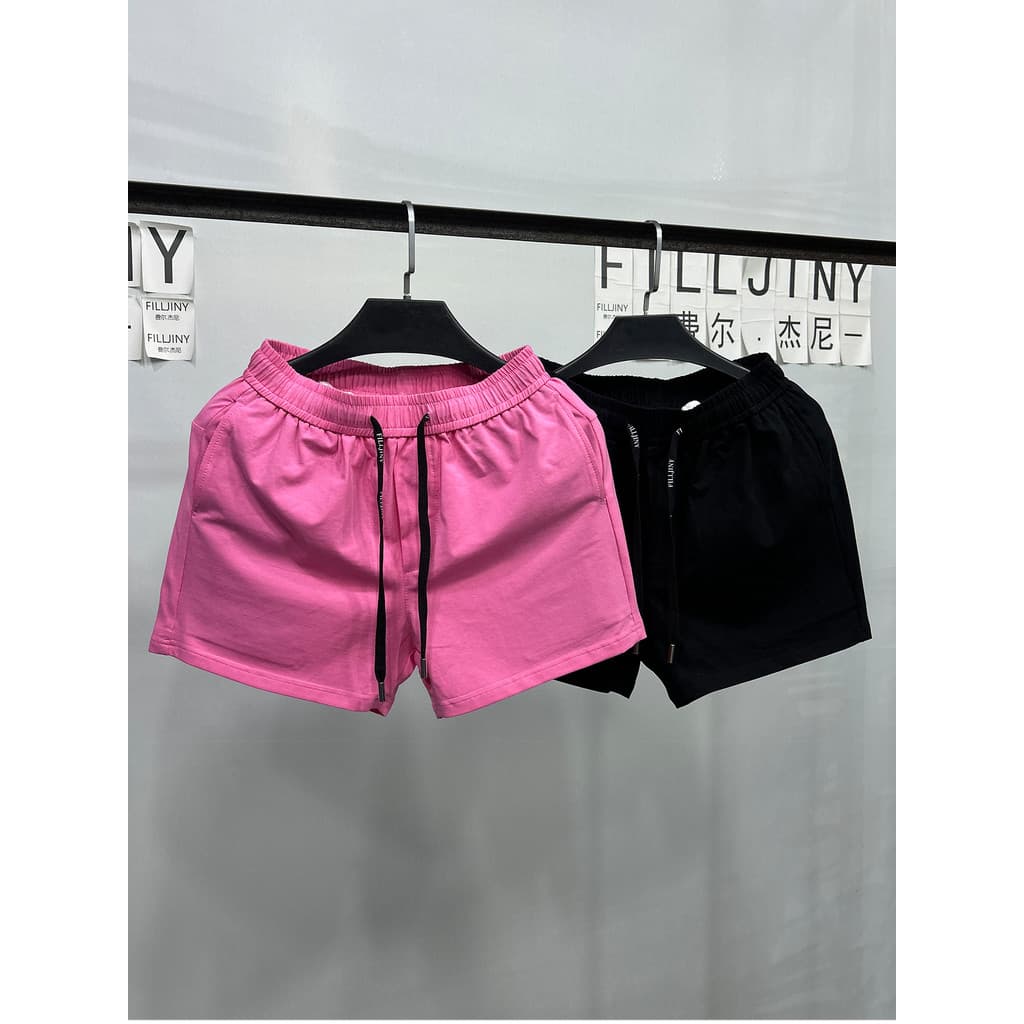 FILLY Shorts Esportivos Homens Mulheres Casais Casual Cordão Cintura Elástica All-Match Trendy Hot Pants Ultra Curto Cal