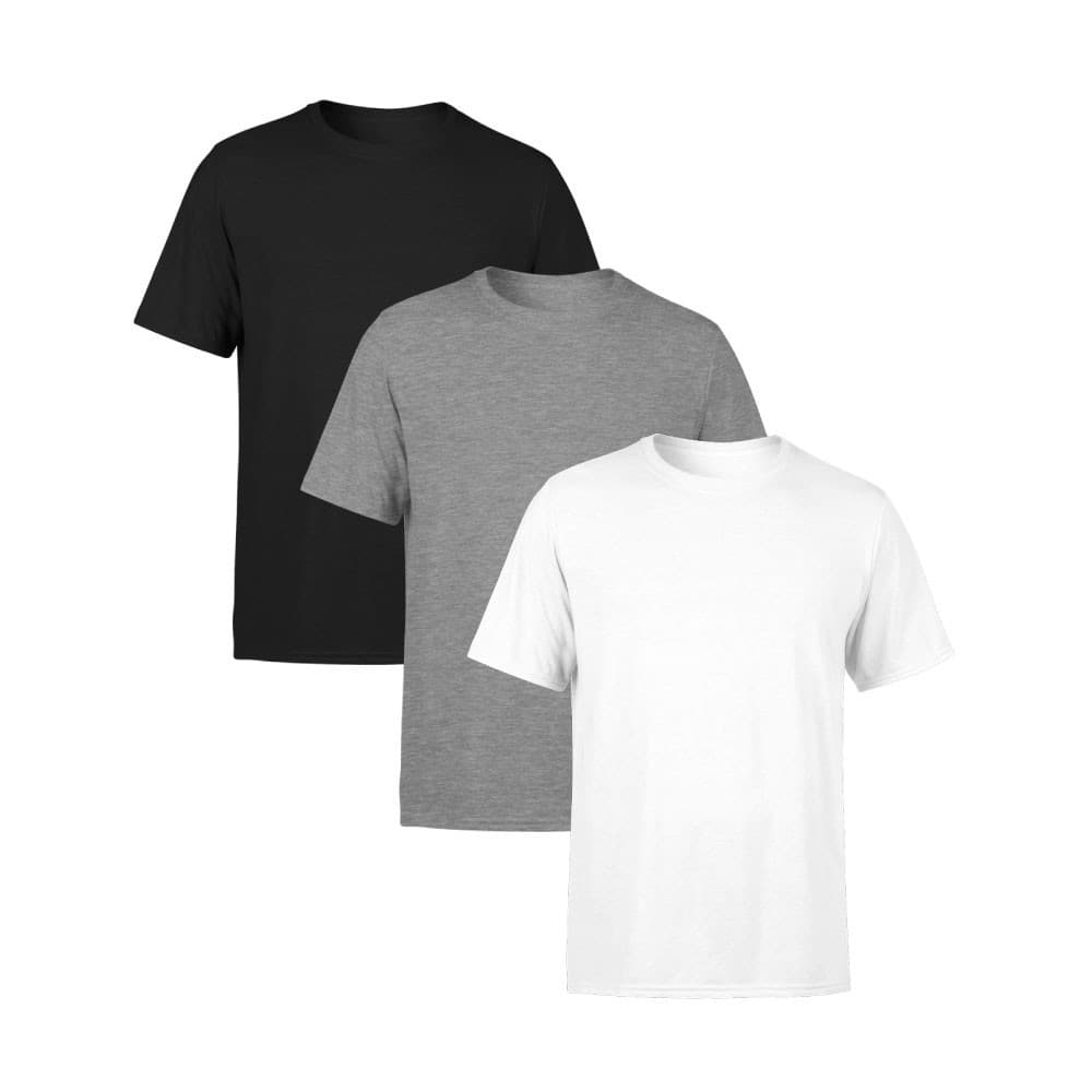 Kit 3 Camisetas  Masculina Lisa Premium 100% Algodão