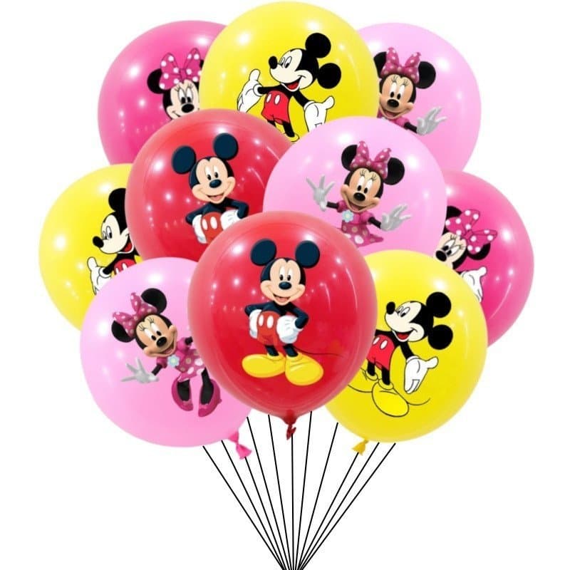 10pcs 12 Polegadas Mickey Minnie Mouse Tema Festa De Aniversário Balões De Látex Suprimentos Para Bebê Decorações Presen