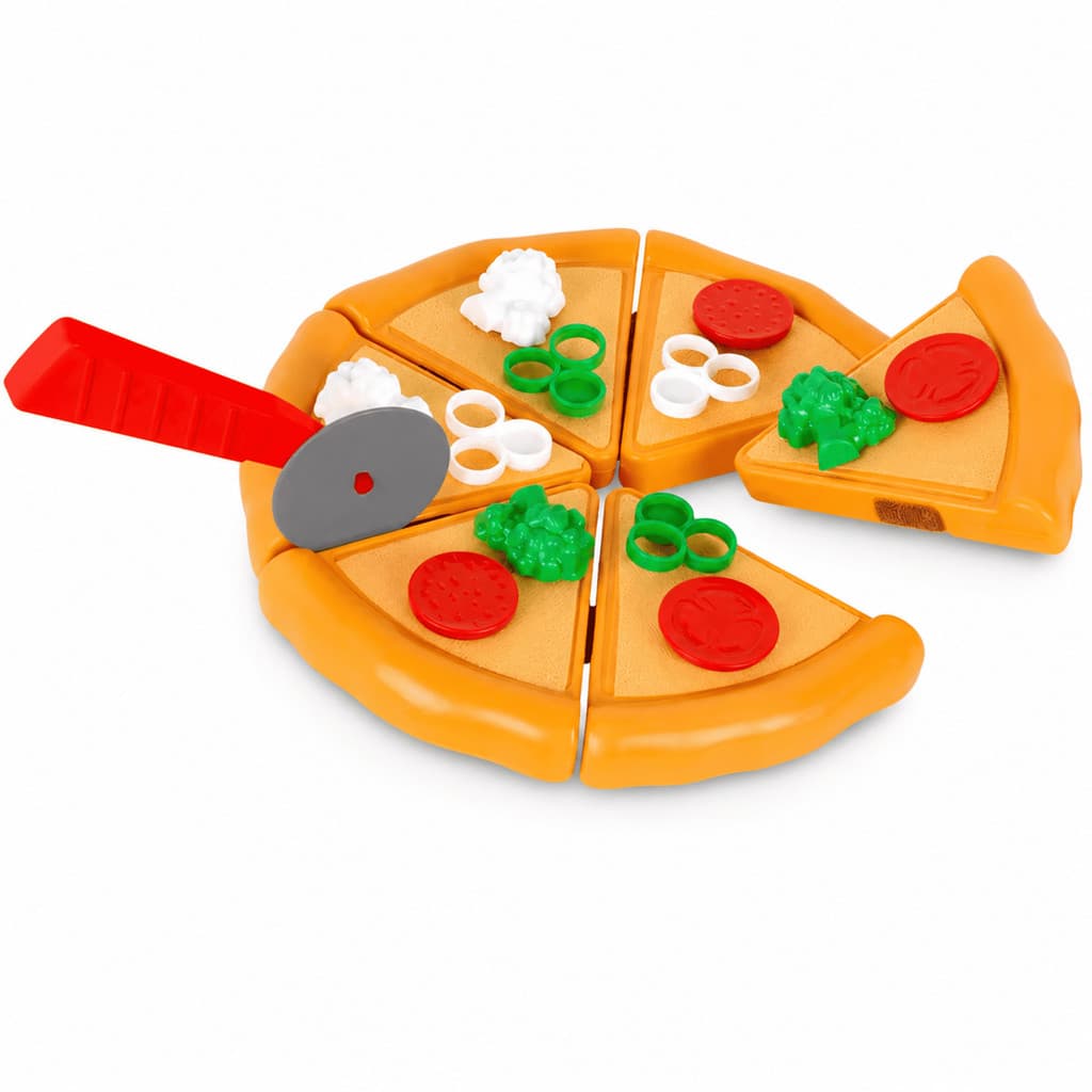 Brinquedo Pizza Infantil Super Toys com Jogo de Cartas Ref 602 Kit Cozinha Educativo Infantil
