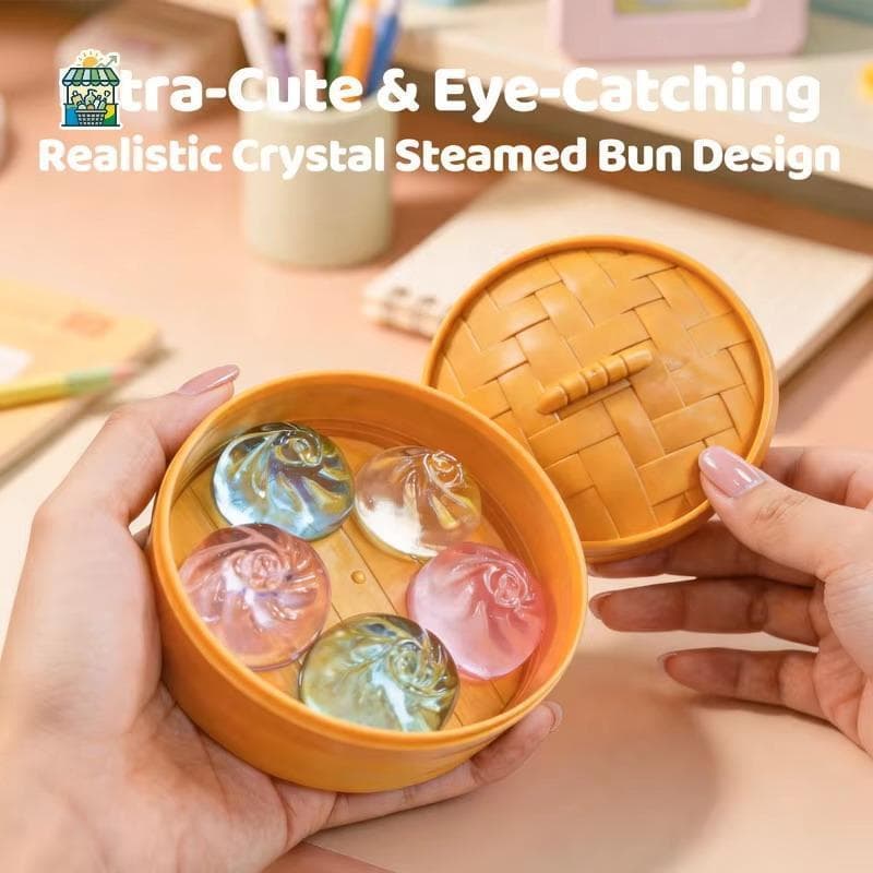 5 Pçs Mini Bolinhos Com Vapor Bun Brinquedos Espremíveis Conjunto Macio Alívio Do Estresse Cristal Fidget Brinquedo Sens