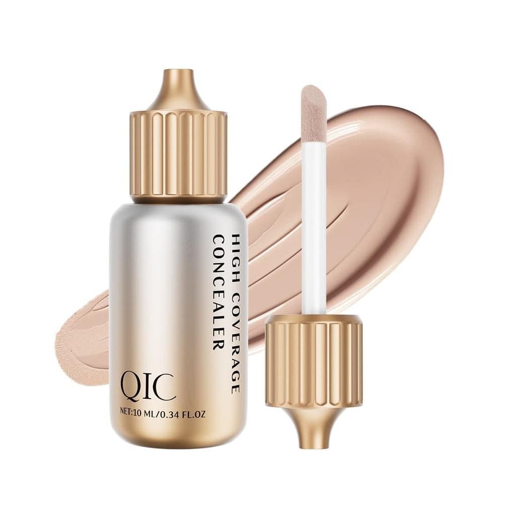 Corretivo para Olheiras QIC - Corretivo Hidratante de Cobertura Total para Olheiras, Manchas, Acne e Imperfeições, Propo