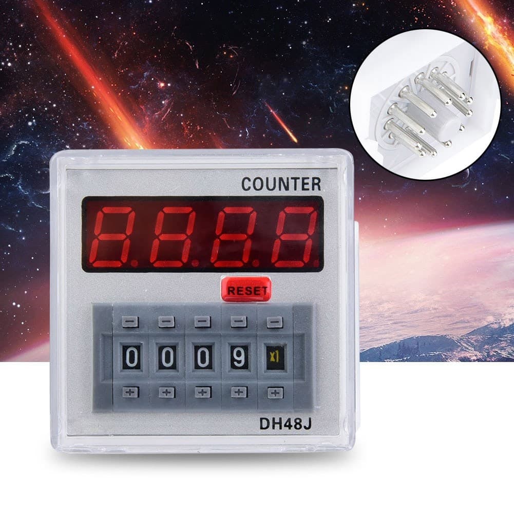 housespace.br-SIP-TW DH48J-A Contador Digital Relé de Tempo de Atraso Display LED 1-999900 11 Pinos (220VAC)