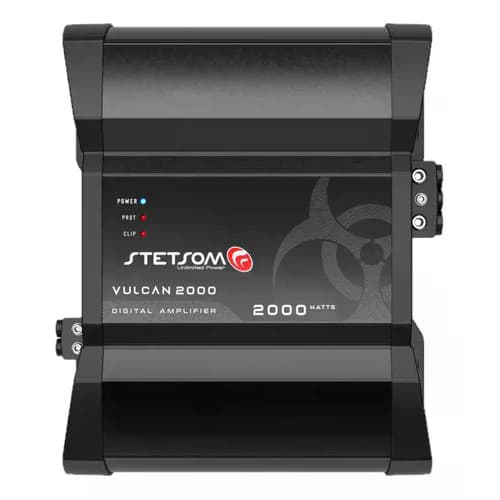 Módulo Amplificador Stetsom Vulcan 2000 1 Canal De 2000w Rms Para Carro Preto