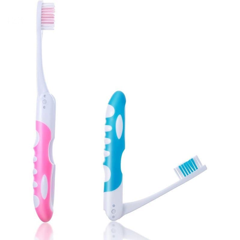 2 Escovas de Dente Dobráveis, Portáteis, Macias, Tamanho de Viagem, para Caminhadas, Acampamentos, Viagens
