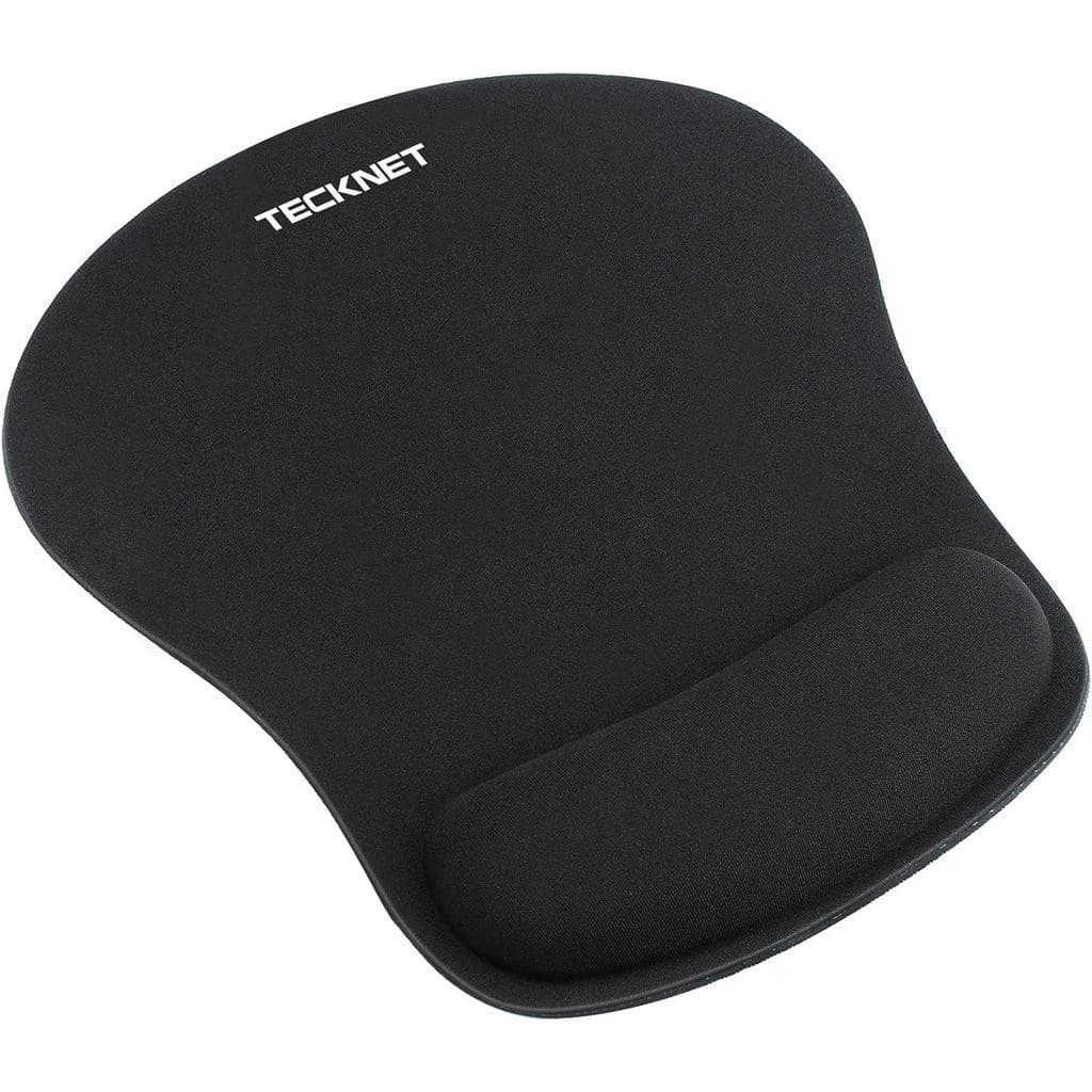 TECKNET Tapete Ergonômico para Pulso com Espuma de Memória, Base de Borracha Antiderrapante, Superfície Impermeável para