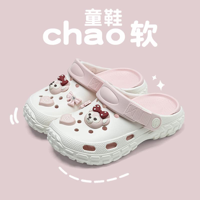 Crianças buraco sapatos meninas chinelos meninos verão novo estilo bebê sandálias antiderrapantes exterior usar grandes