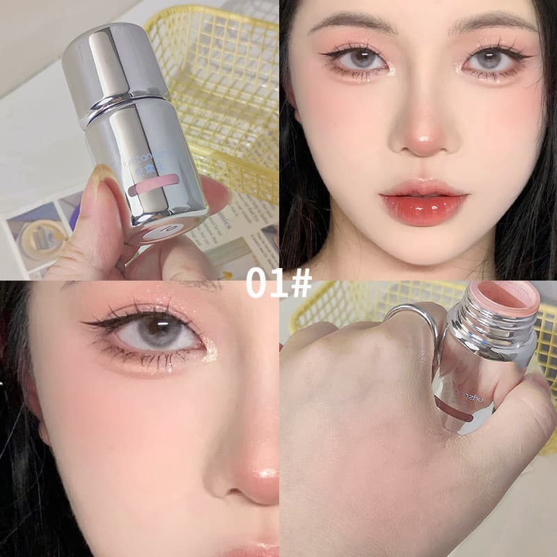 Blush líquido de longa duração para maquiagem nude natural, contorno, realce e intensificação de cor, adequado tanto par