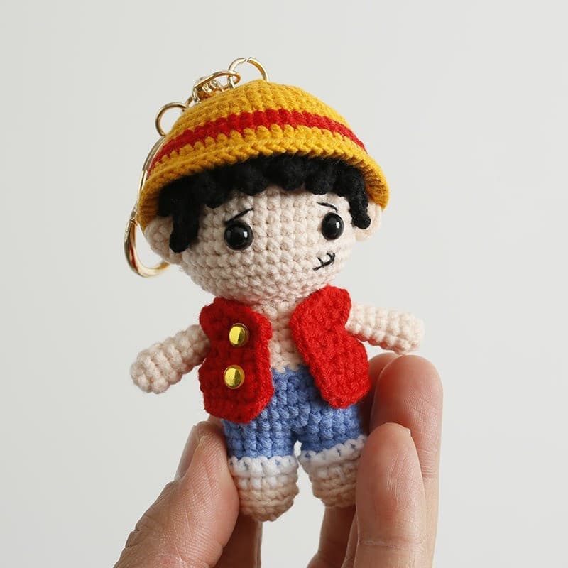 JAMXUN Novo Artesanal Crochê Anime Personagens Chaveiro Presente Perfeito Boneca Pingente Kawaii Figura Decoração