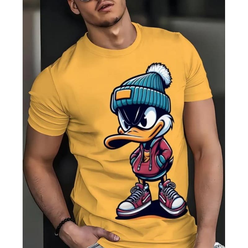 Camisa Camiseta Estampa PATO 3D Lançamento Premium Confortável Estilosa Gola Redonda 100% Algodão