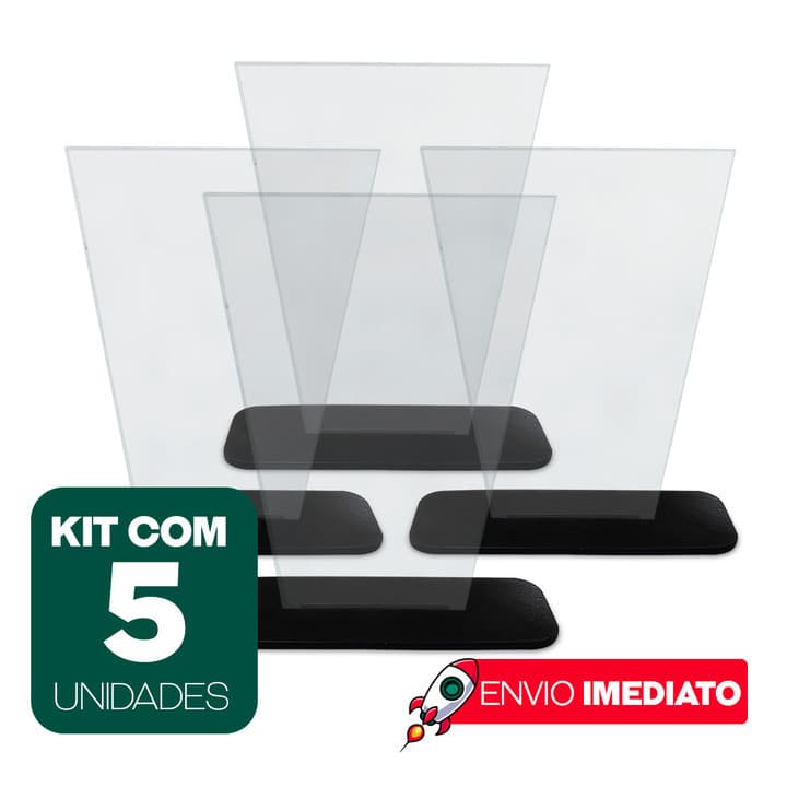 KIT 5 TROFÉUS TRAPÉZIO INVERTIDO PS 2MM