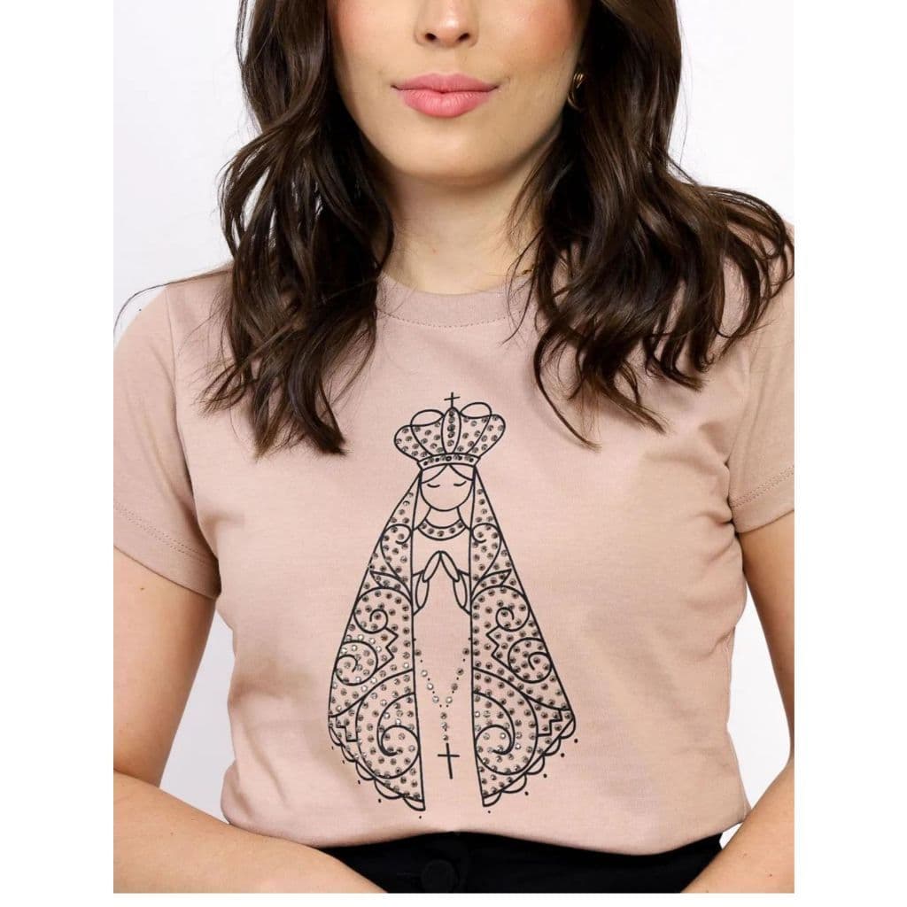 BLUSA FEMININA NOSSA SENHORA APARECIDA TRAÇOS