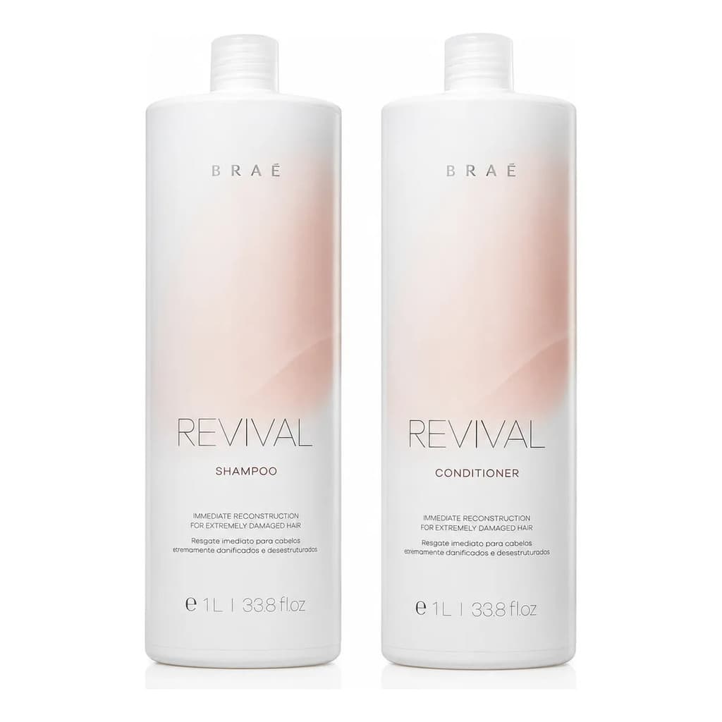 Kit braé revival shampoo e condicionador reconstrução 1l