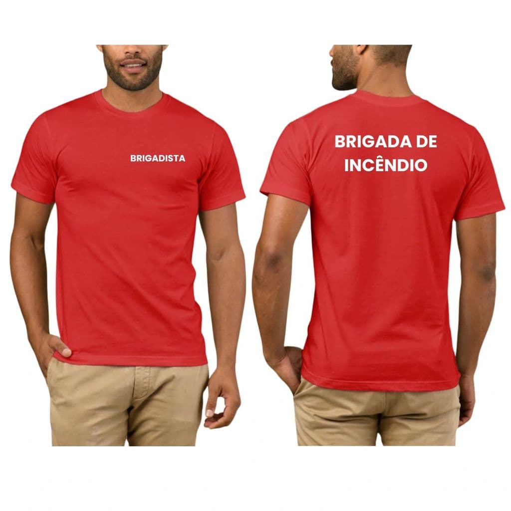 Camiseta Brigadista Brigada de Incêndio Bombeiro Uniforme