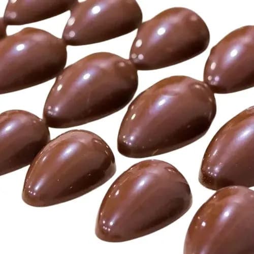 Forma De Ovo Chocolate Bwb 03 Partes Acetato Silicone Casca Fina 500g Branco