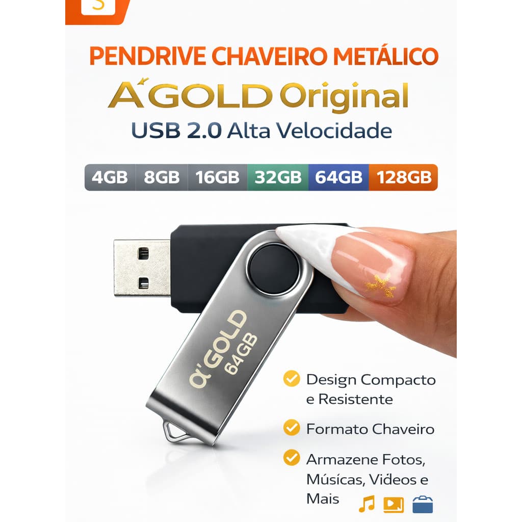 pen drive usb drive A GOLD PLUS  velocidade de transmissão de dados 4gb ate 128gb ORIGINAL