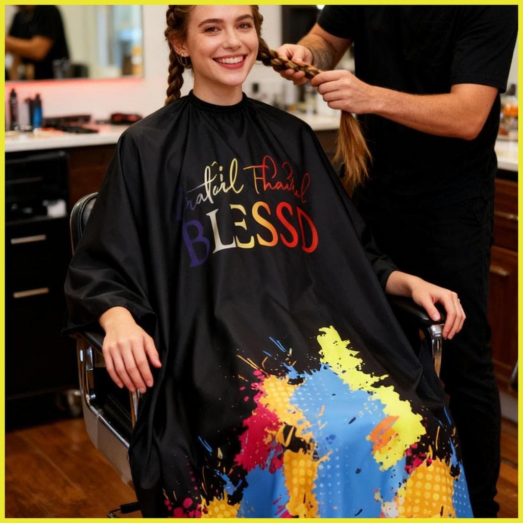 Avental De Capa De Salão De Beleza Com Fecho Ajustável , Estilo De Cabelo Para Homens E Mulheres , Corte , yushua3br