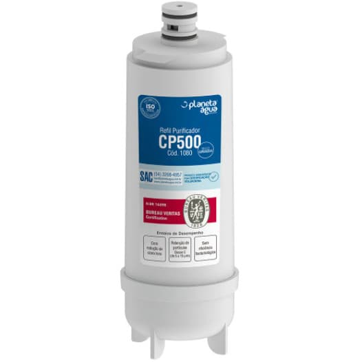Refil Filtro Planeta Água CP500 para Purificador de Água Master Frio Rótulo Azul Compatível