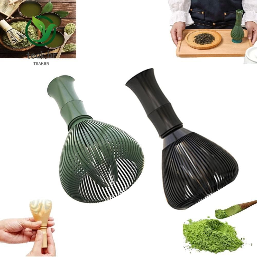 Batedor TEABR , Reutilizável Com Suporte Para Matcha , Portátil De Chá Verde Suave Em Pó