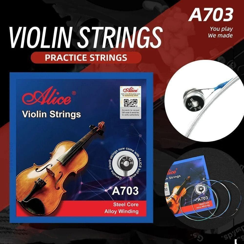 Cordas De Violino QENVXDAN A703 , Níquel Eadg Alice , Corda Enrolada