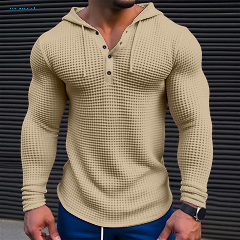 Long Sleeve Shirt Men Sweatshirt Men's Slim Fit Hooded Breathable Pullover Top Solid Color Casual Hoodie for Spring Autu