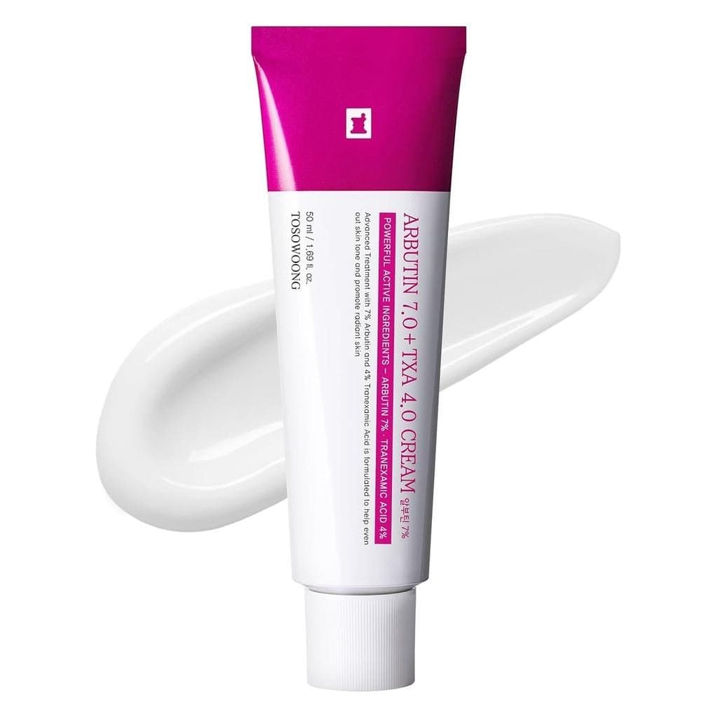 Creme TOSOWOONG Arbutin 7% + Ácido Tranexâmico 4%, 70.000 ppm de Arbutin, 40.000 ppm de TXA, Niacinamida, Glutationa, Ma