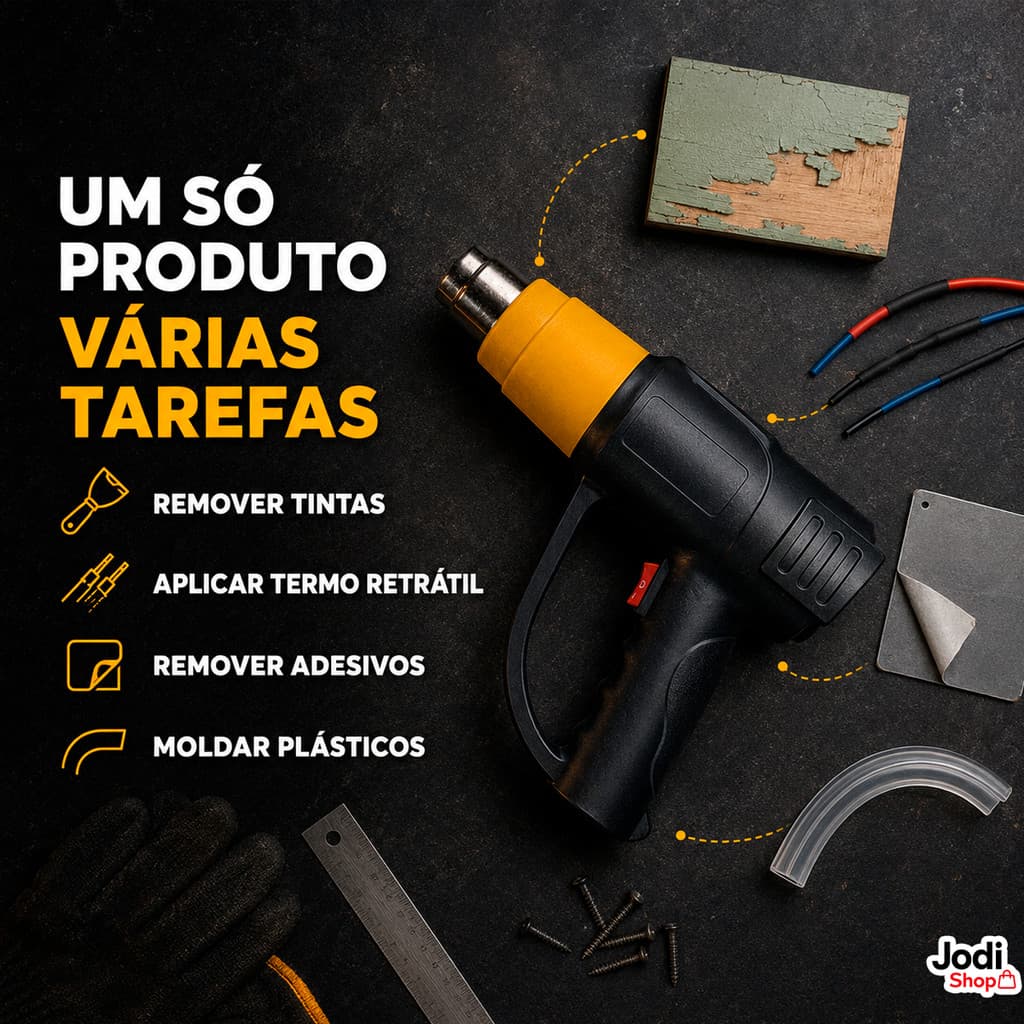 Soprador Térmico 2000W com Bocal Concentrador Metálico Removível