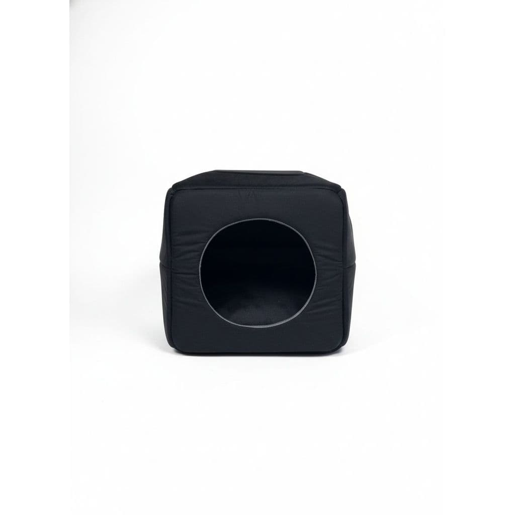 Cama Toca Suede 2 Em 1 Dobrável Iglu Grande Para Pet Preto