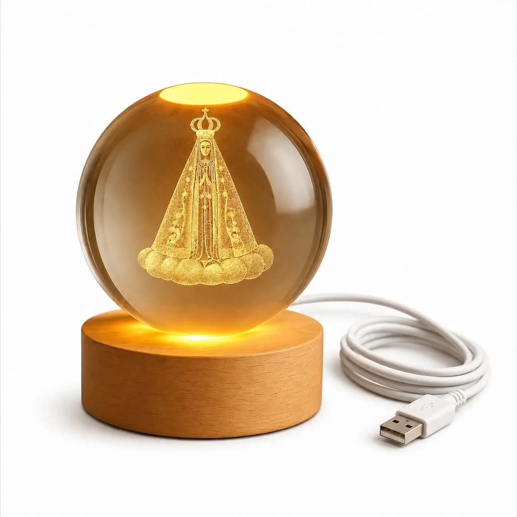 Luminária De Mesa Nossa Senhora Aparecida Religioso Abajur