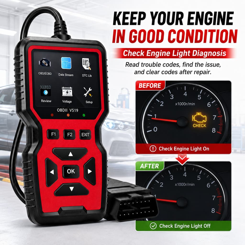 Kit Profissional De Diagnóstico De Scanner Obd2 Com Testador De Relé 12v-24v Para Loja De Serviços Automotivos