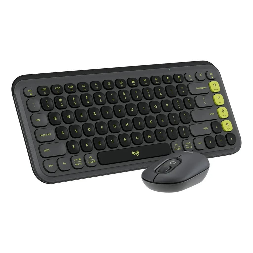 Kit Teclado e Mouse Sem Fio Logitech POP Icon - Grafite | Design Moderno Silencioso Customizável | Envio Imediato
