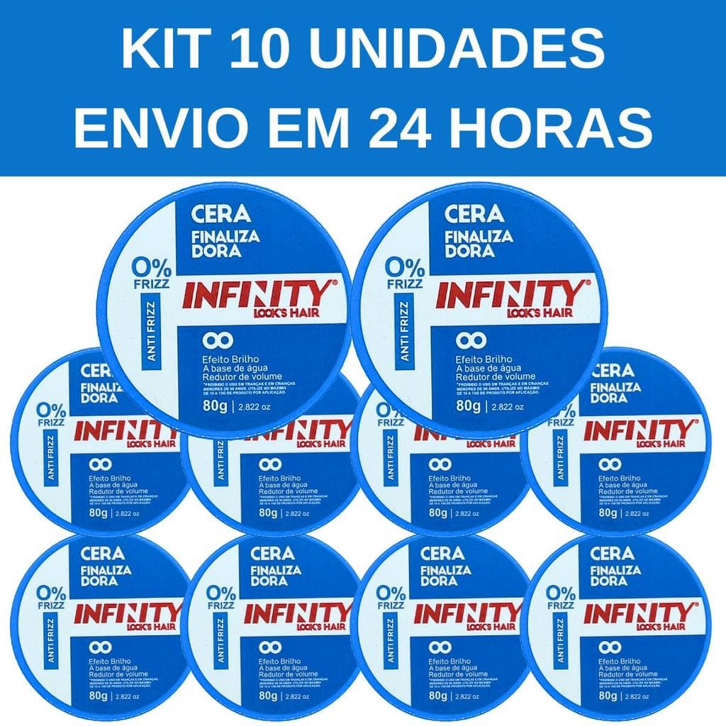 Kit 10 Pomada Infinity Mega Fixação 80g Azul - Envio24h