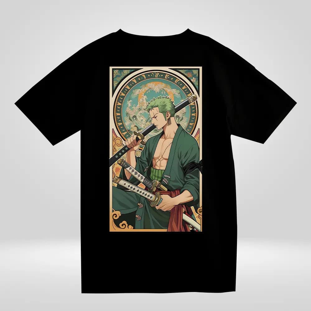 Camiseta Oversized Anime Zoro One Piece Unissex Algodão