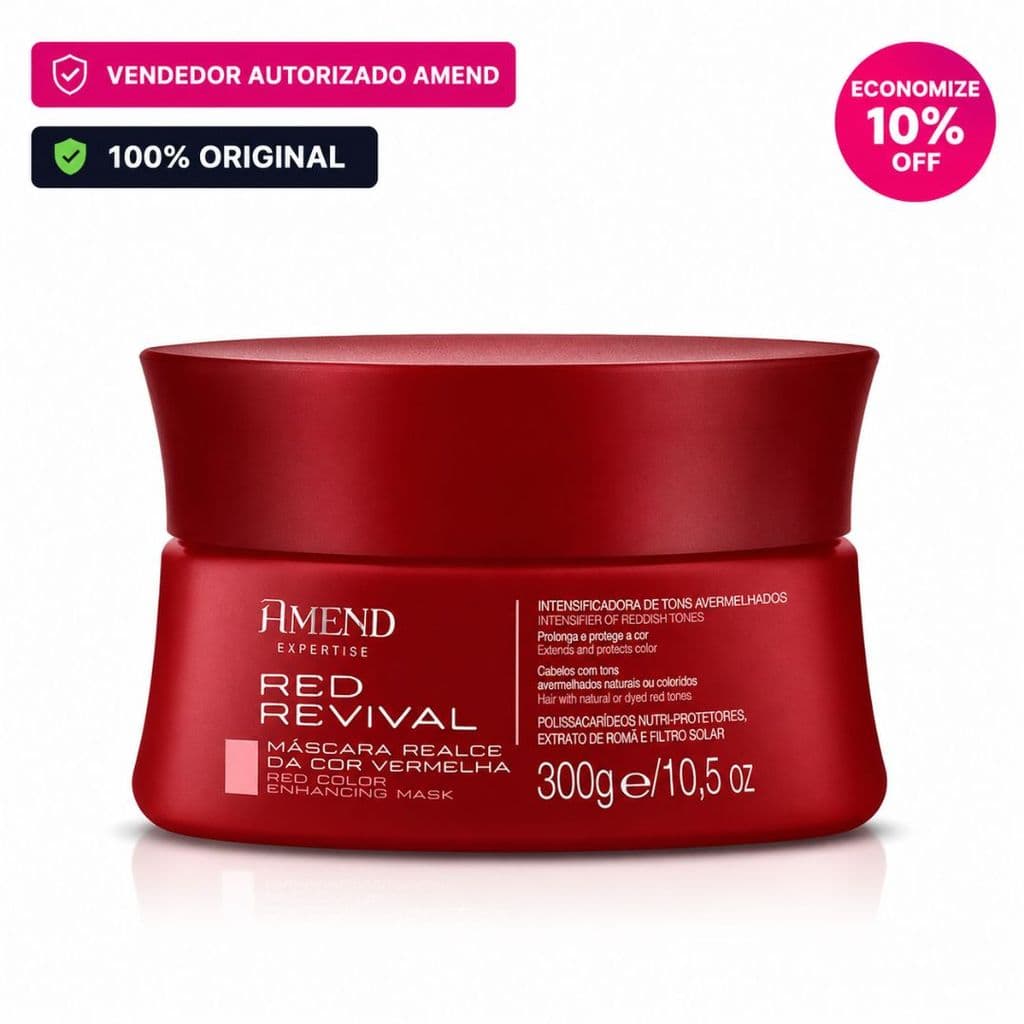 Máscara Realce da Cor Vermelha Red Revival Amend Cosmetics -300g