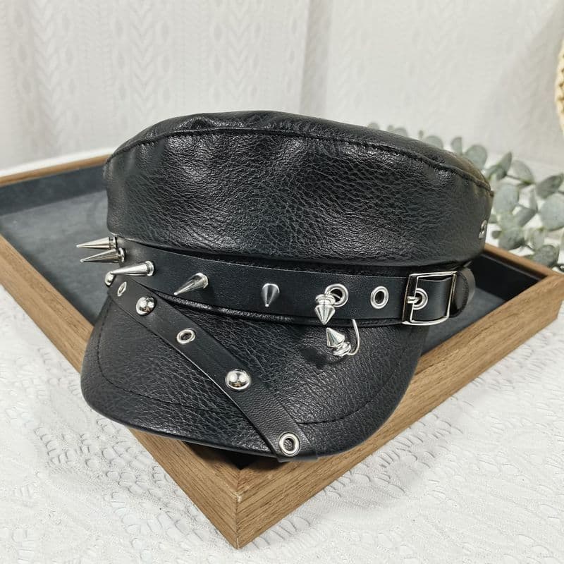 Novo Chapéu Feminino DIY Com Corrente E Âncora , Preto Elegante Sofisticado Aba Curva Que Faz O Rosto Parecer Menor