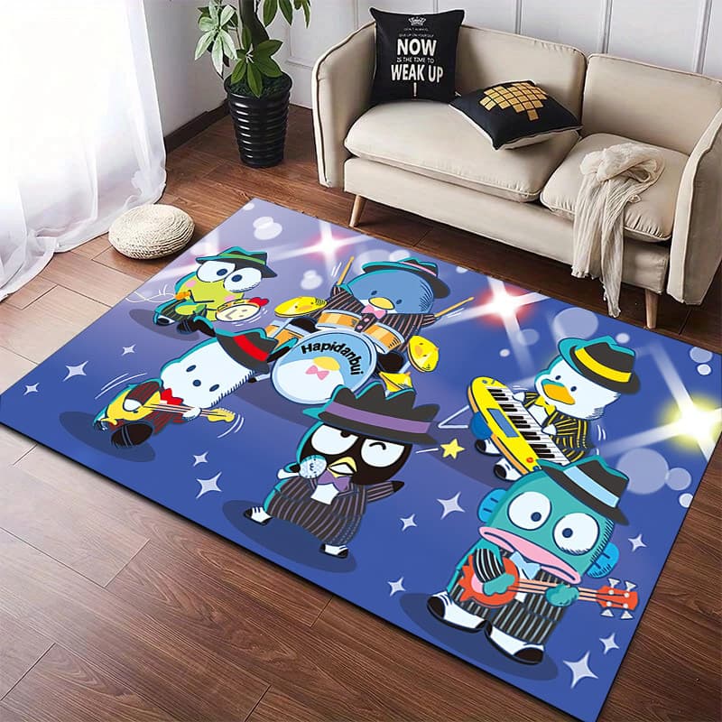 Sanrio BadBadtz-maru Pinguim Impresso Tapete Decoração De Casa Sala De Estar Quarto Banheiro