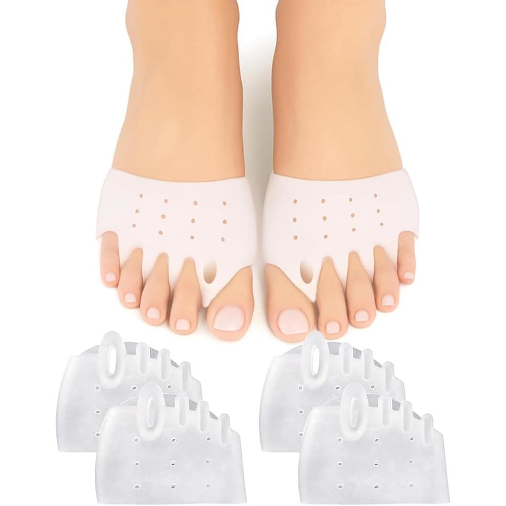 Separadores de Dedos de Silicone Hyggear para Mulheres e Homens, 2 Pares de Separadores de Dedos de Silicone para Dedos