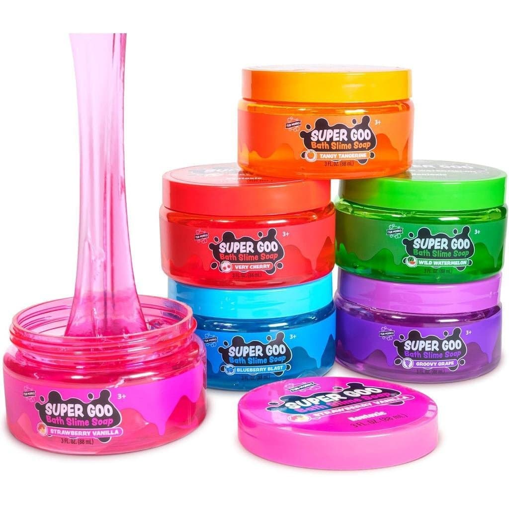 Tub Works ®   Banho de Super Slime ™   Brinquedos de banho de sabão, conjunto de 6 peças | Sabonete macio e elástico par