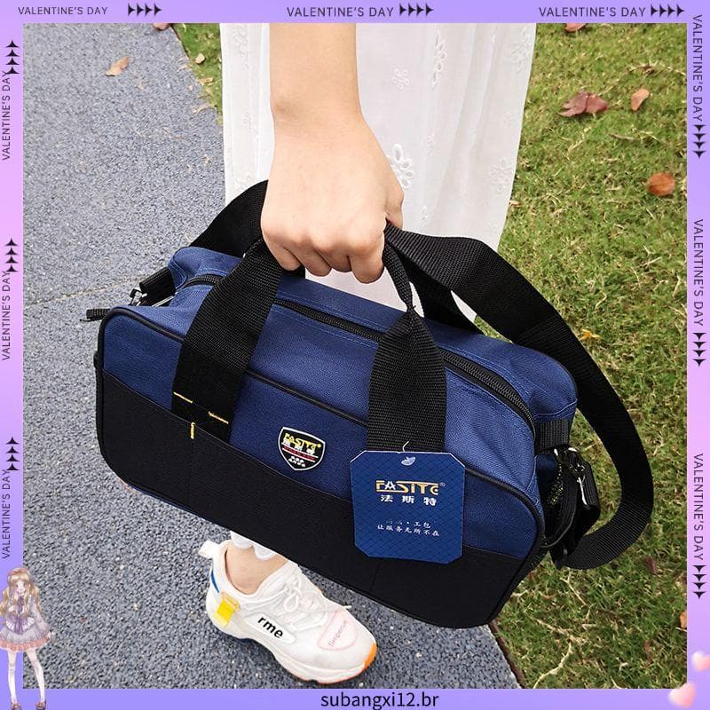 Bolsa de ferramentas de lona de fácil reparo, bolsa portátil para eletricista, multifuncional, de um ombro, pequena bols
