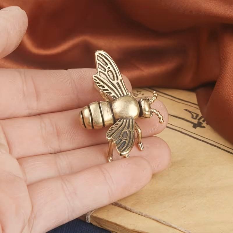 1 peça de escultura de abelha vintage em latão, estatueta decorativa para decoração de mesa