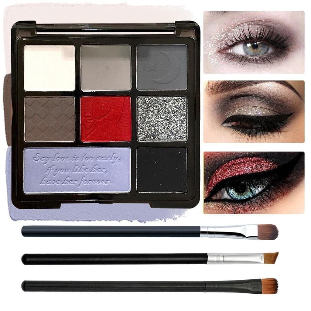 Paleta de sombras cinza esfumada, paleta de maquiagem com 15 sombras matte e cintilantes, inclui 3 pincéis de sombra, pa