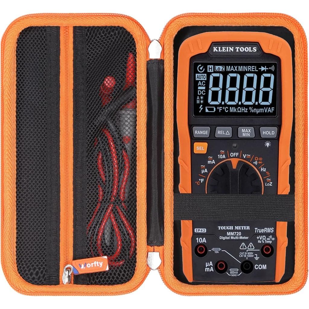 Estojo Rígido para Multímetro Digital Klein Tools MM720 - Bolsa de Transporte Protetora para Viagem (Somente o Estojo)