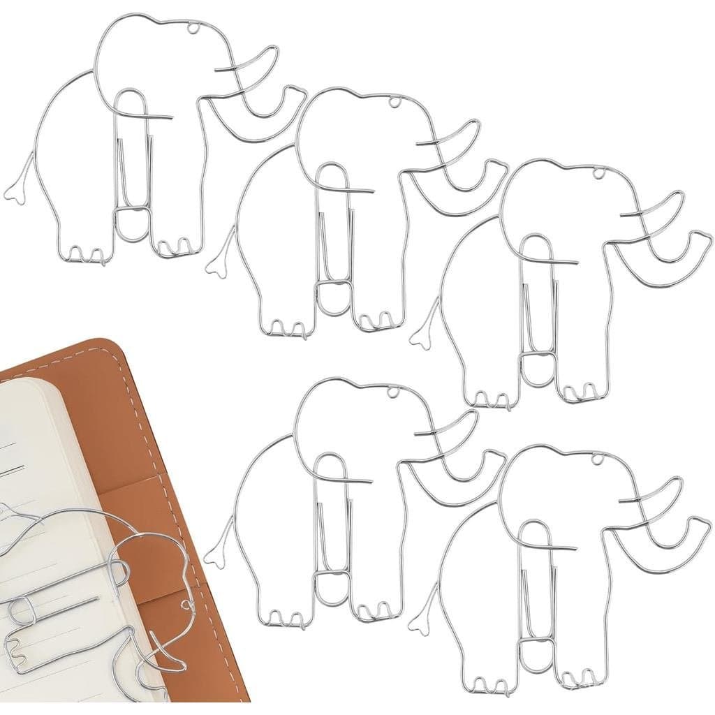 Clips de Papel Criativos em Forma de Elefante, Conjunto de Clips de Papel para Marcadores, Clips de Papel para Classific